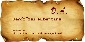 Darázsi Albertina névjegykártya